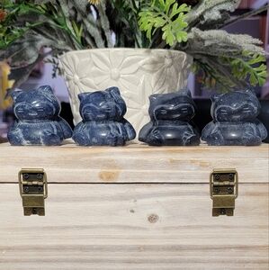 (#2) SOLD ❌️ NEW 2.03" x 2" BLUE AVENTURINE SNORLAX